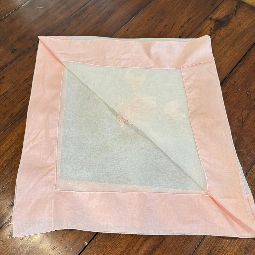 Vintage Madeira Organdy Table Square 41.5